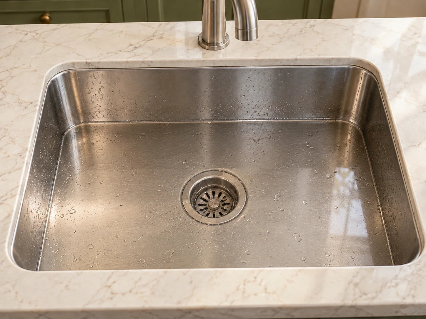 Illustrative kitchen sink after care