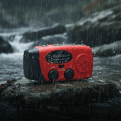 Multifunctional Portable Solar Emergency Radio – Power Bank, Hand Crank & Weather Alert for Outdoor & Crisis Preparedness