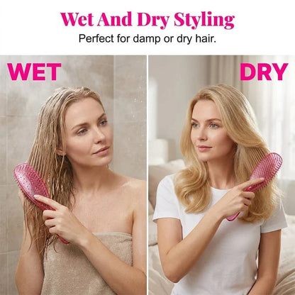 Instantly Detangle Knots! Gentle, Portable Scalp-Massaging Hairbrush