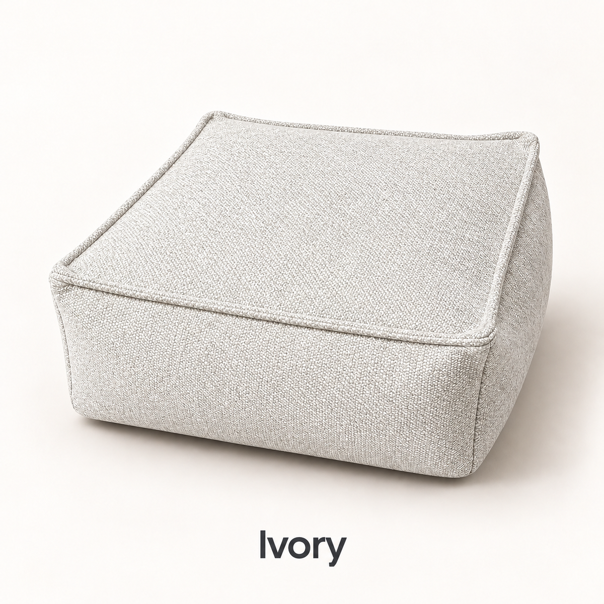 Square Storage Ottoman Pouf Cover - Fill With Clothes & Blankets