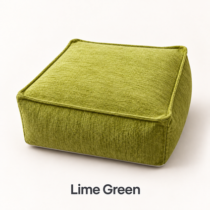 Square Storage Ottoman Pouf Cover - Fill With Clothes & Blankets