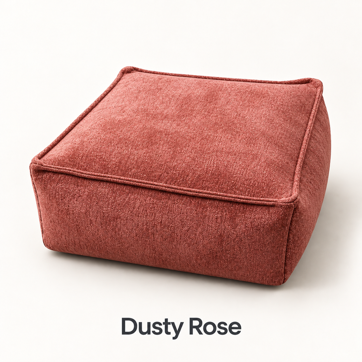 Square Storage Ottoman Pouf Cover - Fill With Clothes & Blankets