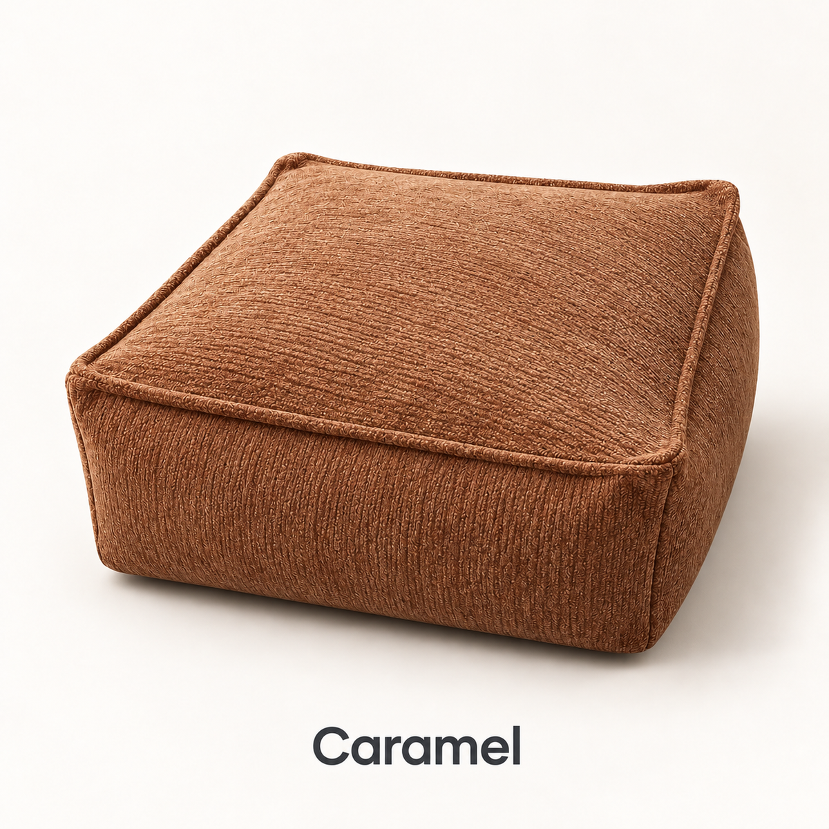 Square Storage Ottoman Pouf Cover - Fill With Clothes & Blankets