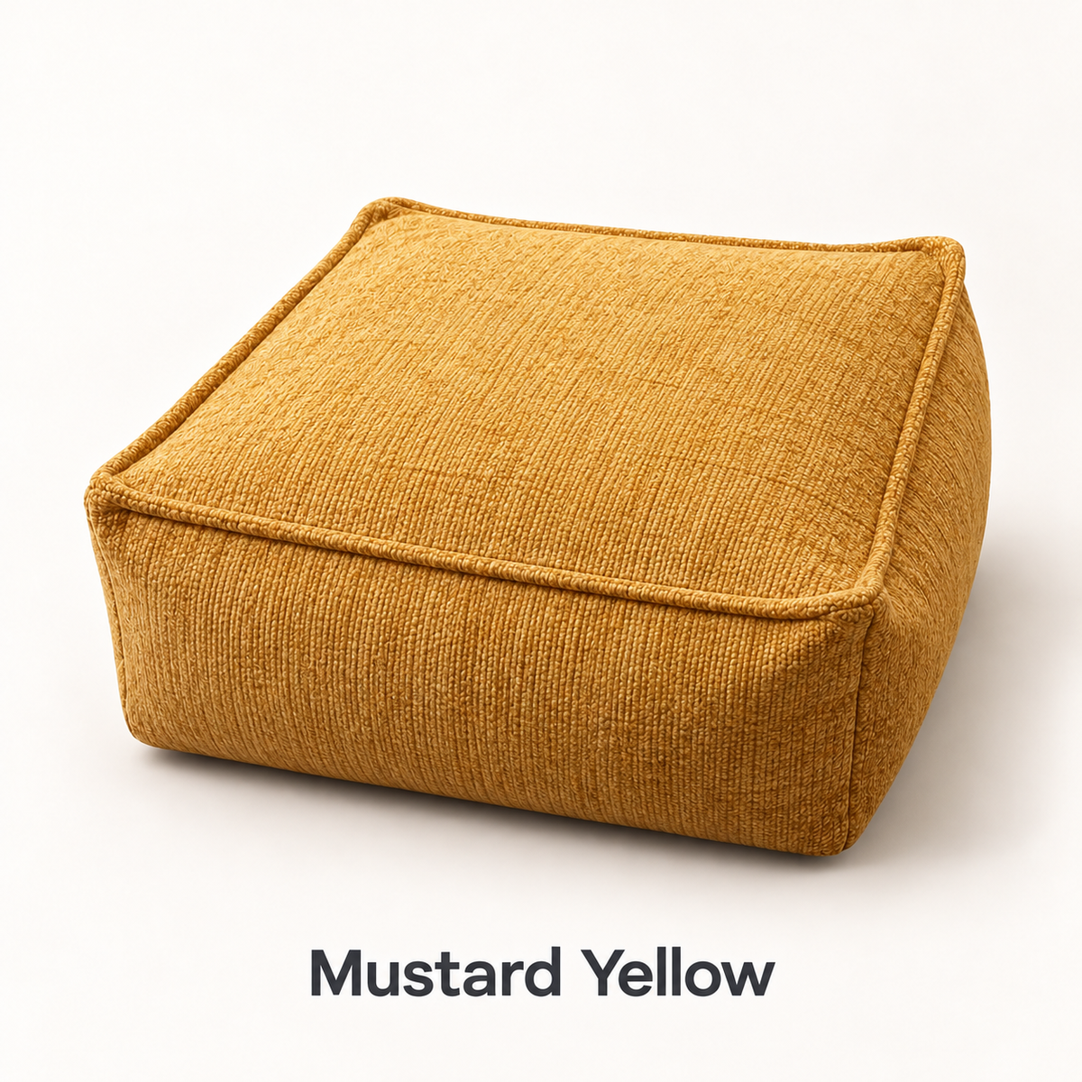 Square Storage Ottoman Pouf Cover - Fill With Clothes & Blankets