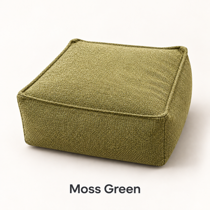 Square Storage Ottoman Pouf Cover - Fill With Clothes & Blankets