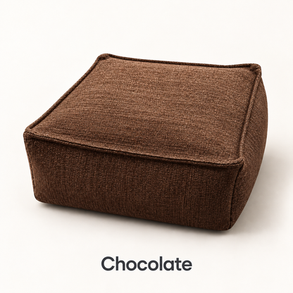 Square Storage Ottoman Pouf Cover - Fill With Clothes & Blankets