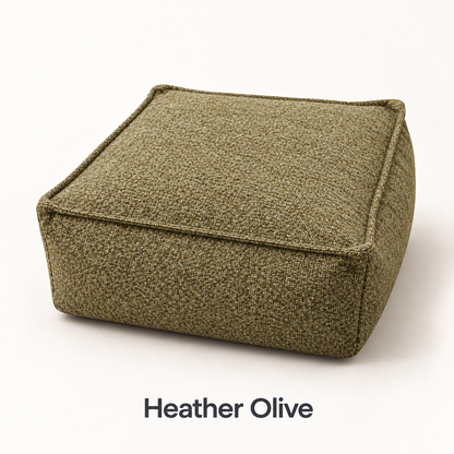 Square Storage Ottoman Pouf Cover - Fill With Clothes & Blankets