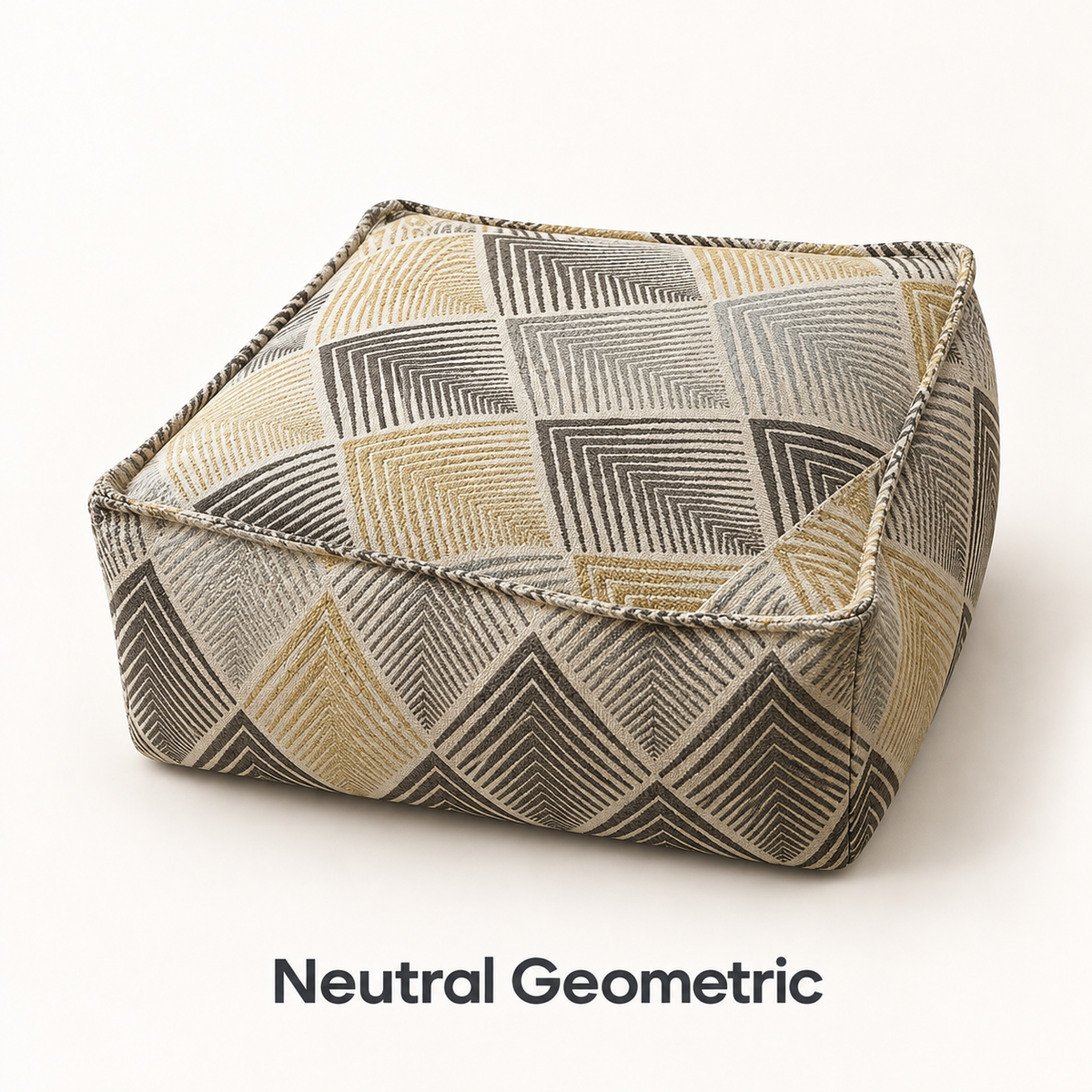 Square Storage Ottoman Pouf Cover - Fill With Clothes & Blankets