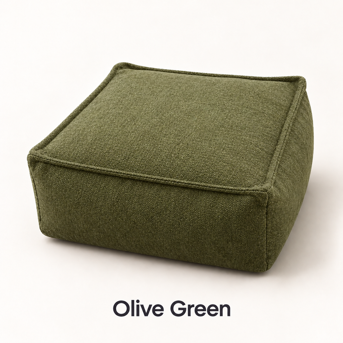 Square Storage Ottoman Pouf Cover - Fill With Clothes & Blankets