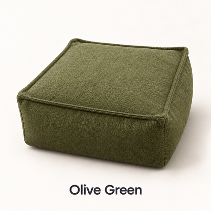 Square Storage Ottoman Pouf Cover - Fill With Clothes & Blankets