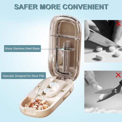 💊 Portable Pill Cutter – Accurate, Clean, and Hassle-Free Splitting!