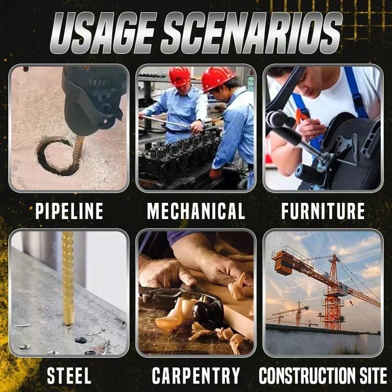 🔥Hot Sale 50% OFF⚙️ High-Speed Steel Drill Bit Set 🧰 Titanium-Coated & Multi-Material Ready