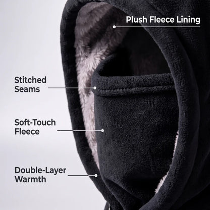 SnugHood Fleece Balaclava – Adjustable 3-in-1 Hood, Face Mask & Neck Warmer