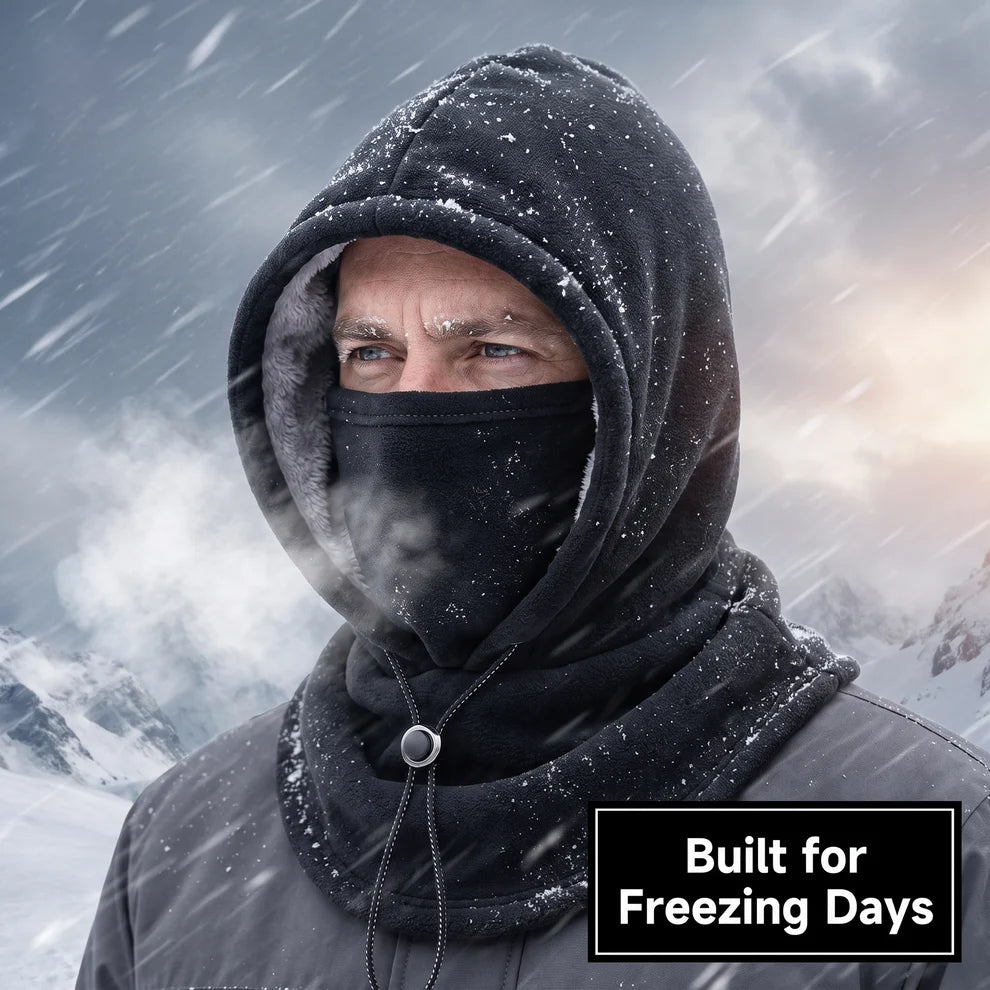 SnugHood Fleece Balaclava – Adjustable 3-in-1 Hood, Face Mask & Neck Warmer