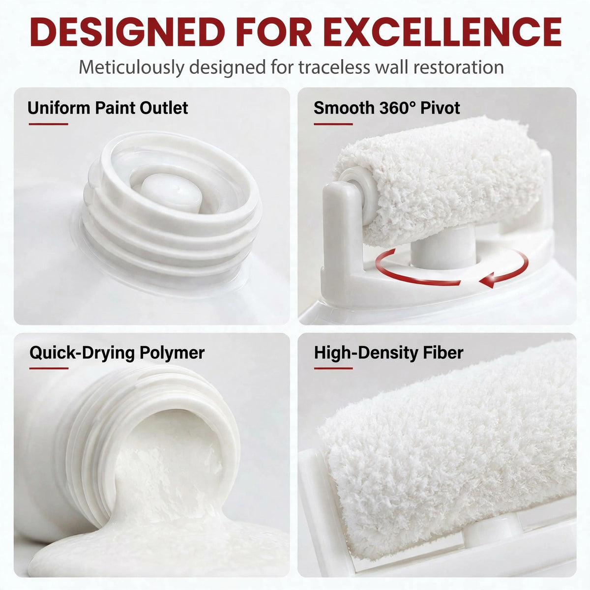 🧱🖌️✨ Waterproof Wall Repair Paste with Built-In Mini Roller Brush