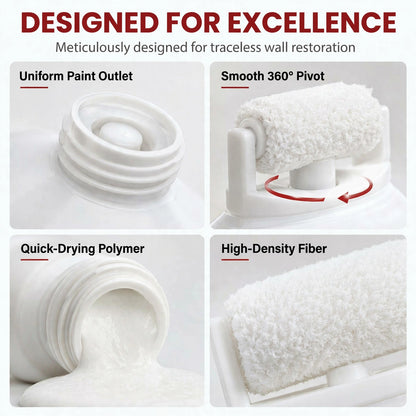 🧱🖌️✨ Waterproof Wall Repair Paste with Built-In Mini Roller Brush