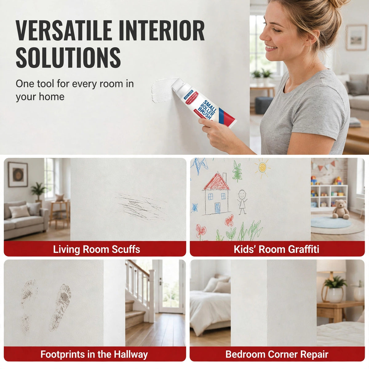 🧱🖌️✨ Waterproof Wall Repair Paste with Built-In Mini Roller Brush