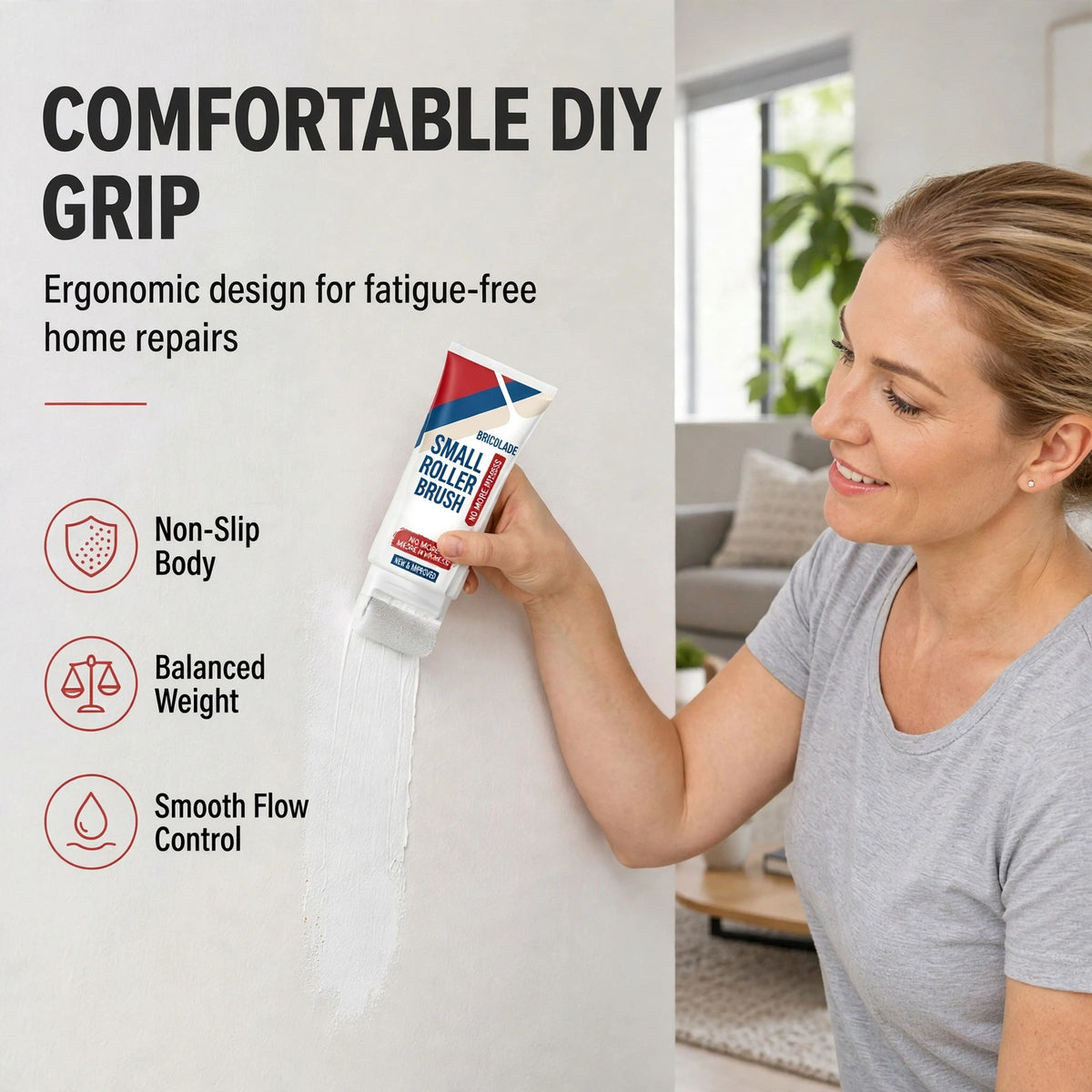 🧱🖌️✨ Waterproof Wall Repair Paste with Built-In Mini Roller Brush