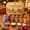 ✝️🙏 Mini Nativity Scene Keepsake Tin — Pocket-Sized Christmas Holy Family Set
