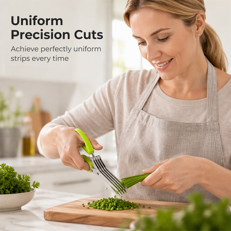 ✂️ 5-Blade Herb Scissors – Fast & Convenient Herb Chopping Tool