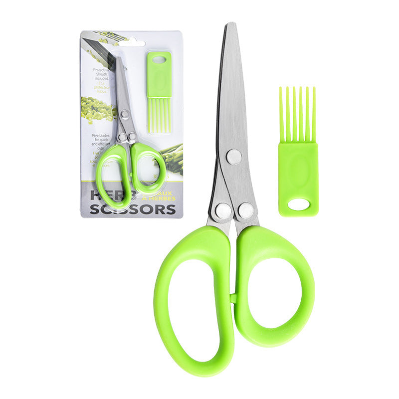 ✂️ 5-Blade Herb Scissors – Fast & Convenient Herb Chopping Tool