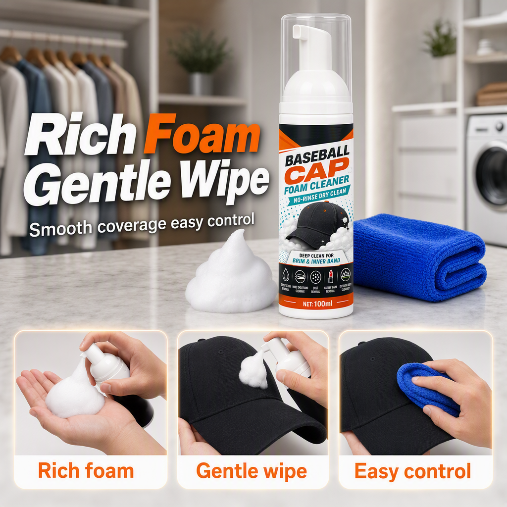 No-Rinse Baseball Cap Foam Cleaner✨