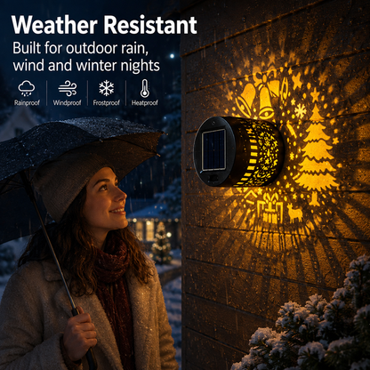 🎄 50% OFF! ❄️ Solar Wall Projection Light – IP65, auto on/off & festive patterns ✨