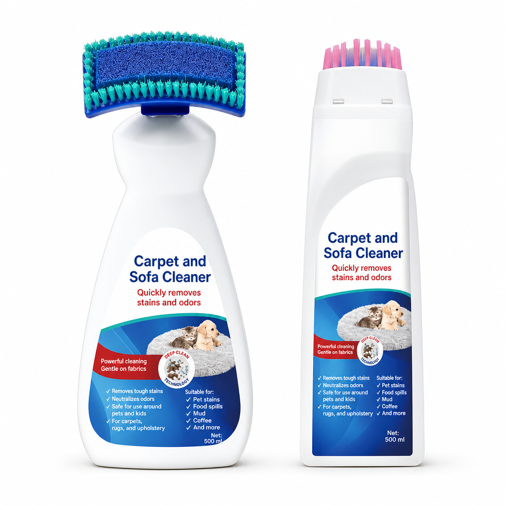 🧼 Waterless Fabric & Carpet Cleaner – Easy Spray & Wipe Cleaning for Sofas, Upholstery & Carpets