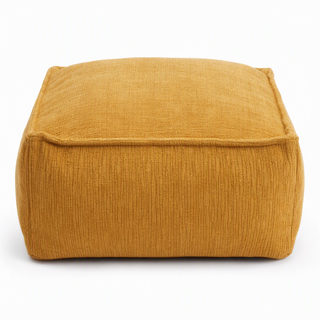 ⏳Time-Limited Special⏰Boho Storage Ottoman Pouf Cover – fill with clothes & blankets, supports 220 lbs, washable canvas. Tidy & cosy! 🏠✅