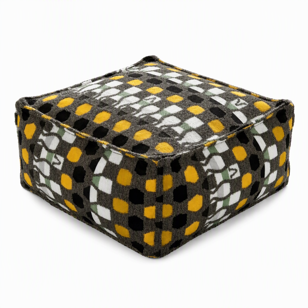 ⏳Time-Limited Special⏰Boho Storage Ottoman Pouf Cover – fill with clothes & blankets, supports 220 lbs, washable canvas. Tidy & cosy! 🏠✅