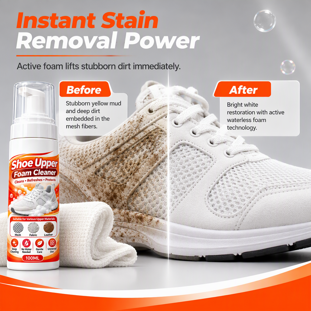 👟 Rinse-Free Shoe Foam Cleaner