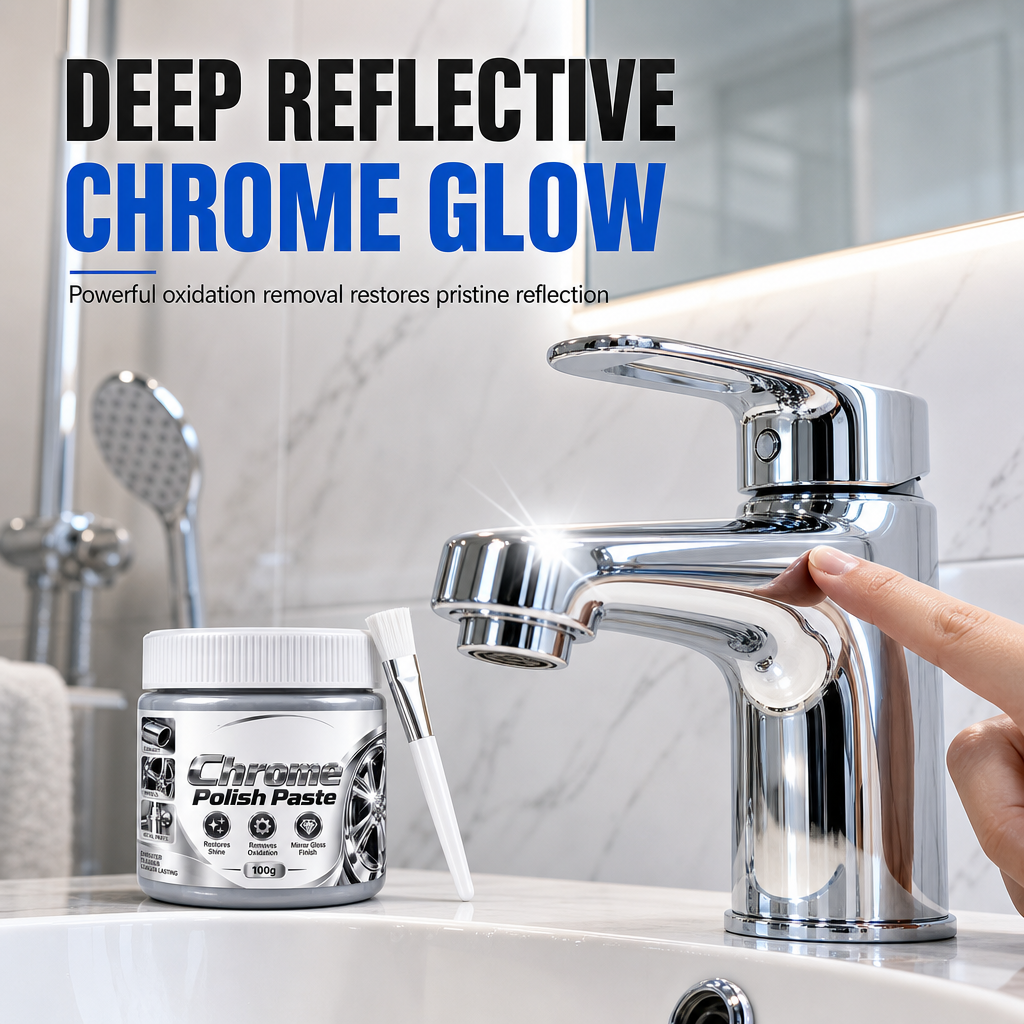 Metal Chrome Polish & Restorer Paste with Brush✨