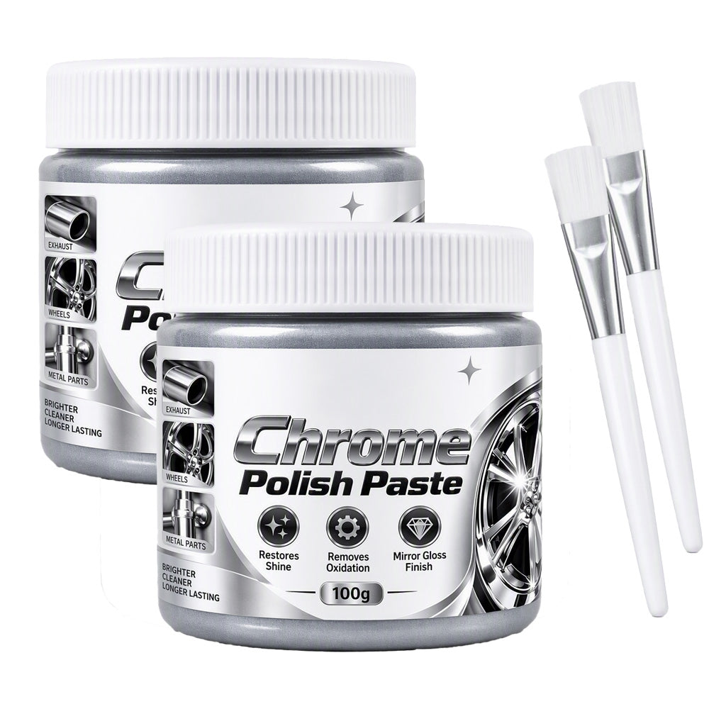 Metal Chrome Polish & Restorer Paste with Brush✨
