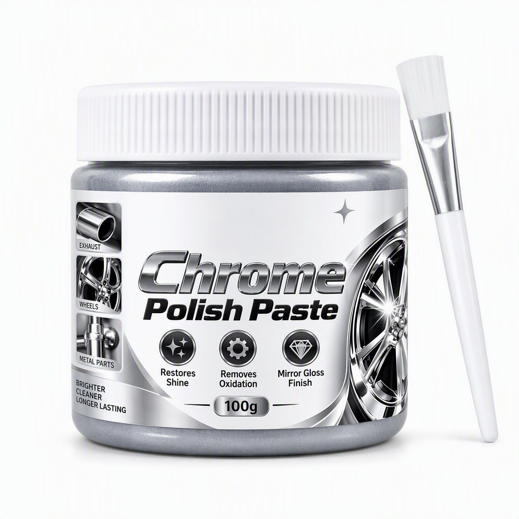 Metal Chrome Polish & Restorer Paste with Brush✨
