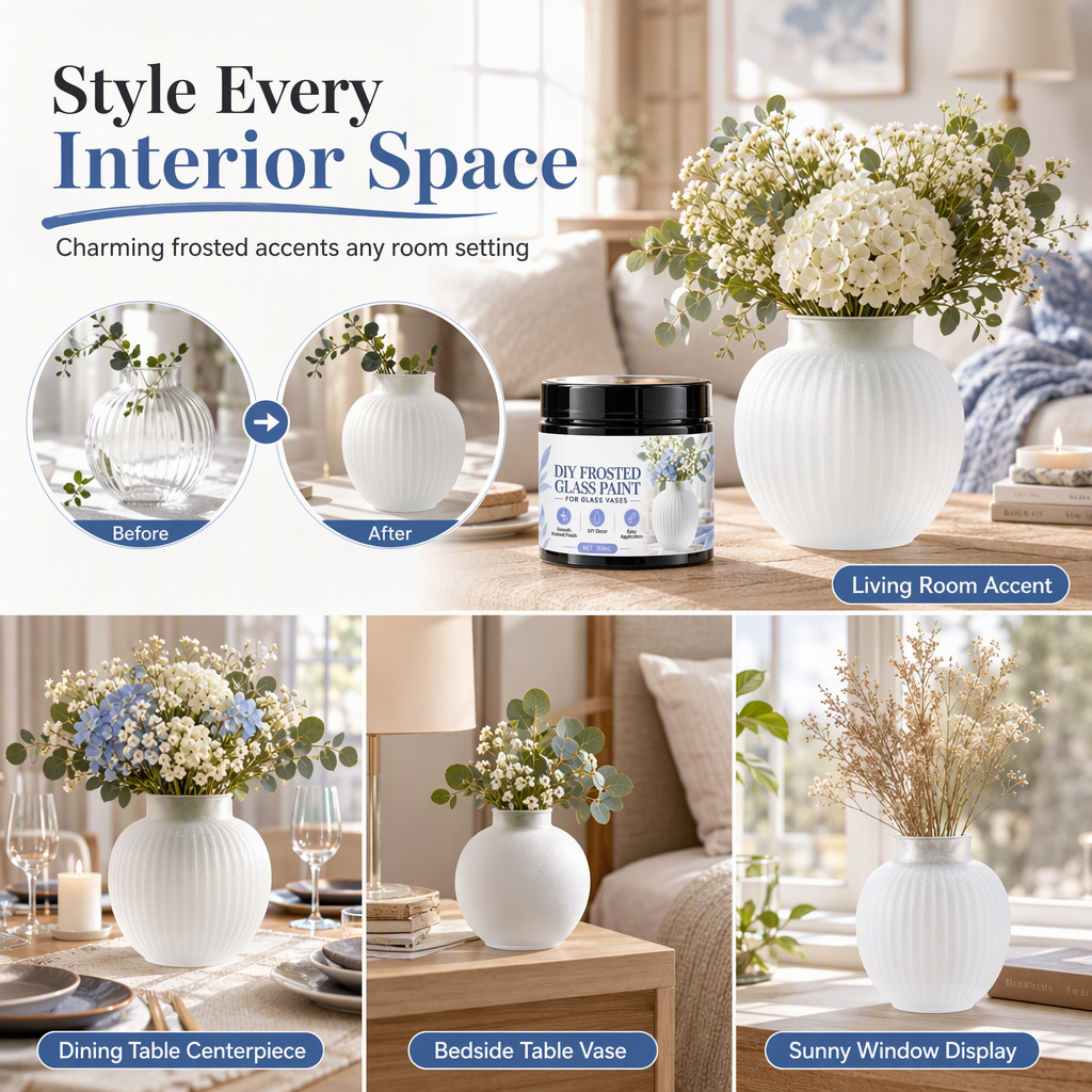 Hot Sale 50%OFF🔥Glass Vase DIY Frosted Paint