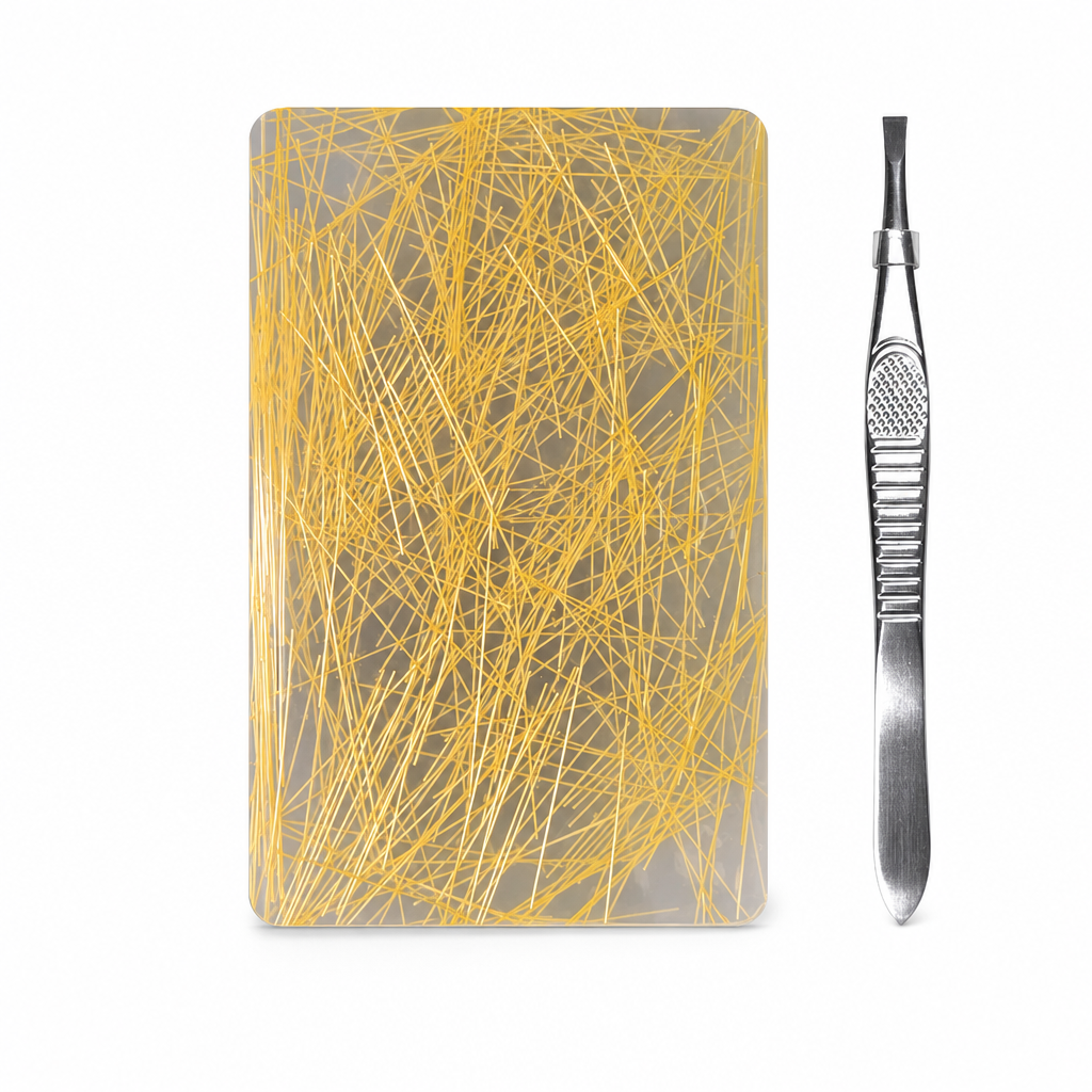 Rectangular Skin Picking Fidget Toy with Tweezers