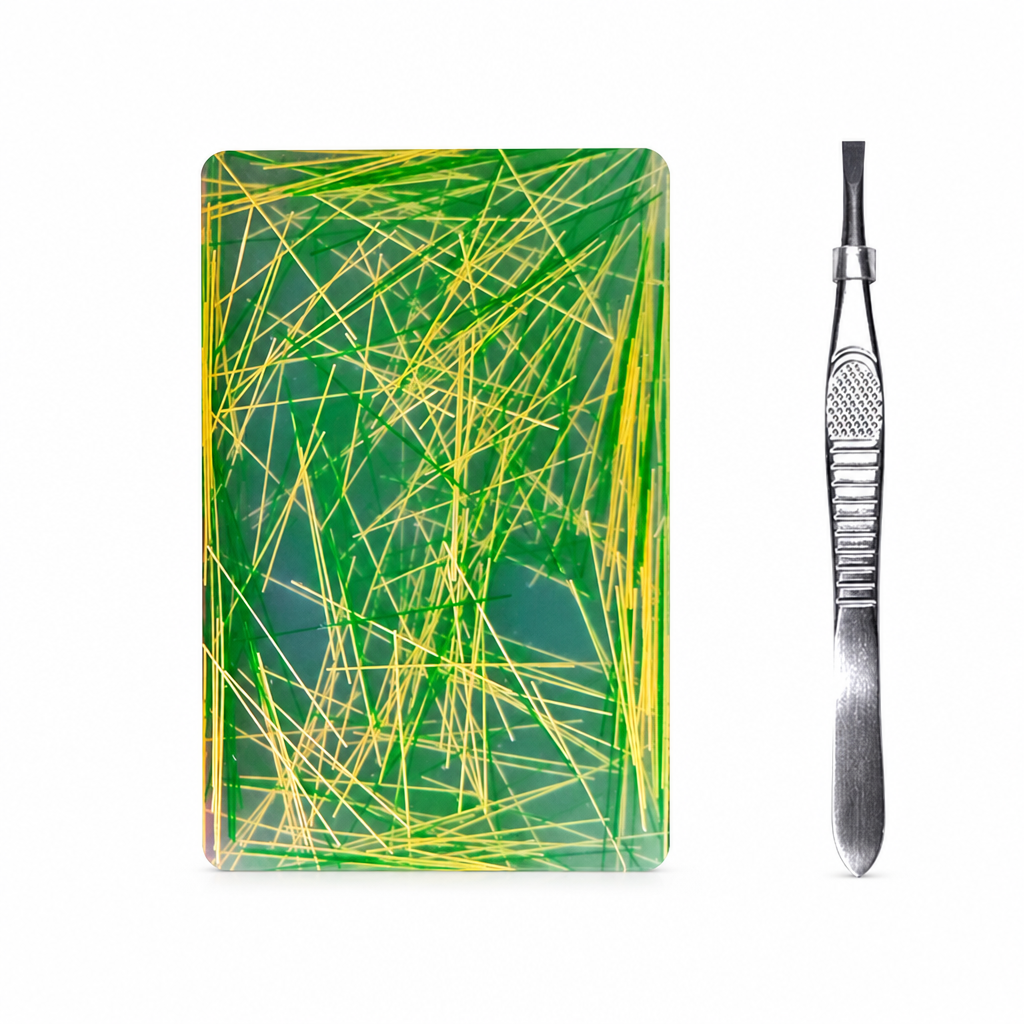Rectangular Skin Picking Fidget Toy with Tweezers