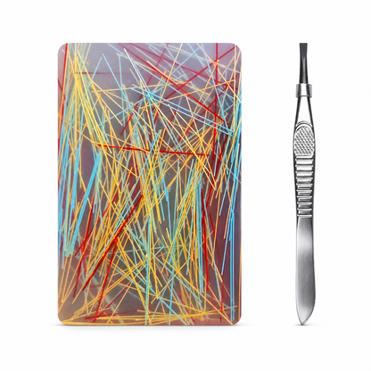 Rectangular Skin Picking Fidget Toy with Tweezers