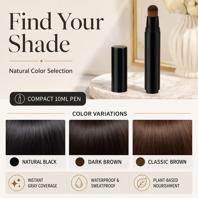 💇 50% OFF! ✏️ Instant Gray Cover Hair Pen – Quick touch-up & natural finish ✨