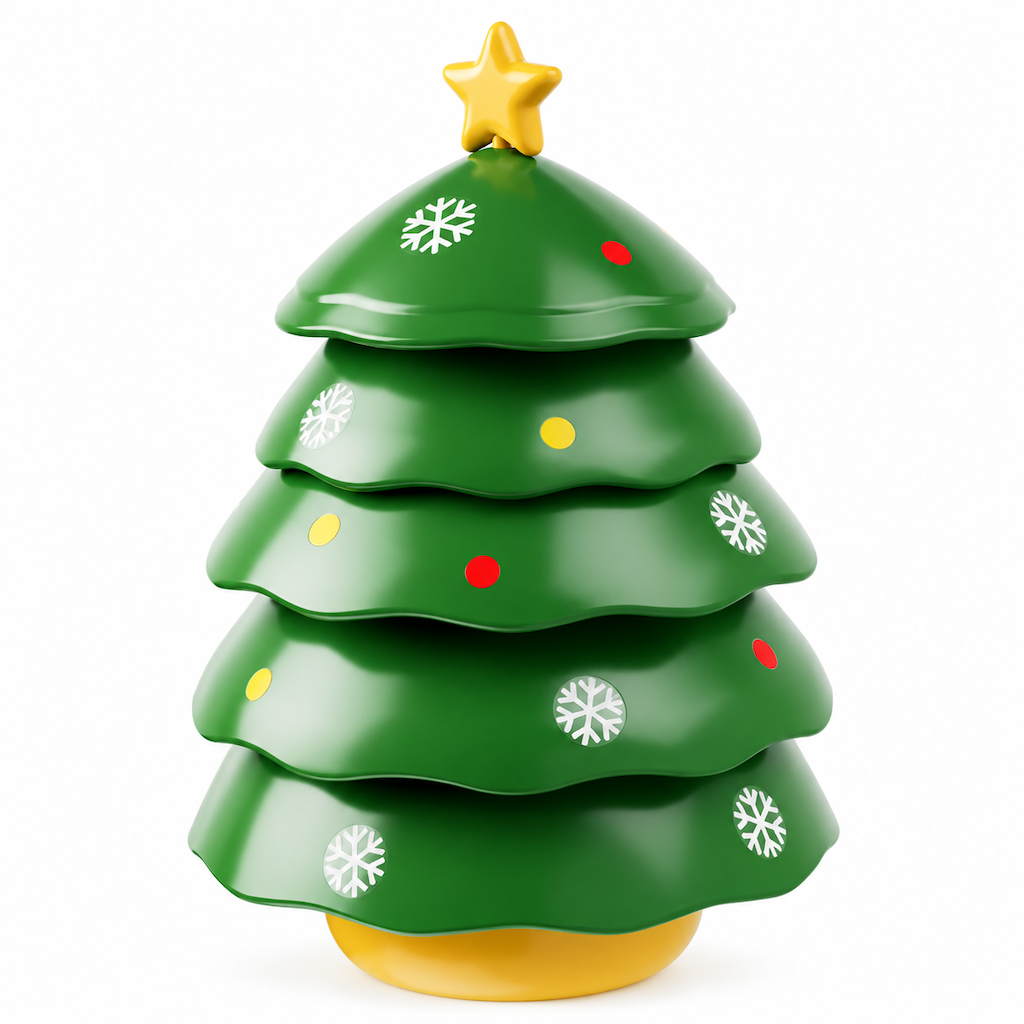 🎁2026 Christmas Sale🎅Creative Christmas Tree Shaped 5 Compartment Dipping Sauce Dish and Snack Serving Tray for Home Living Room